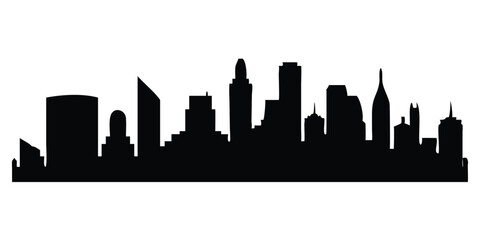 Naklejka premium chicago skyline in black background