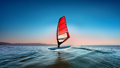 windsurfer on the beach