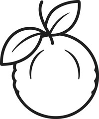Lychee outline icon on white background