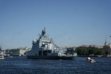 on the river