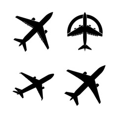 vector set of airplane icons