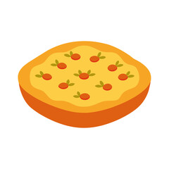 Focaccia Italian Cake Vector