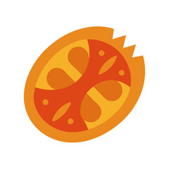 Slice of pizza vector illustration