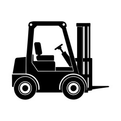 Forklift silhouette illustration