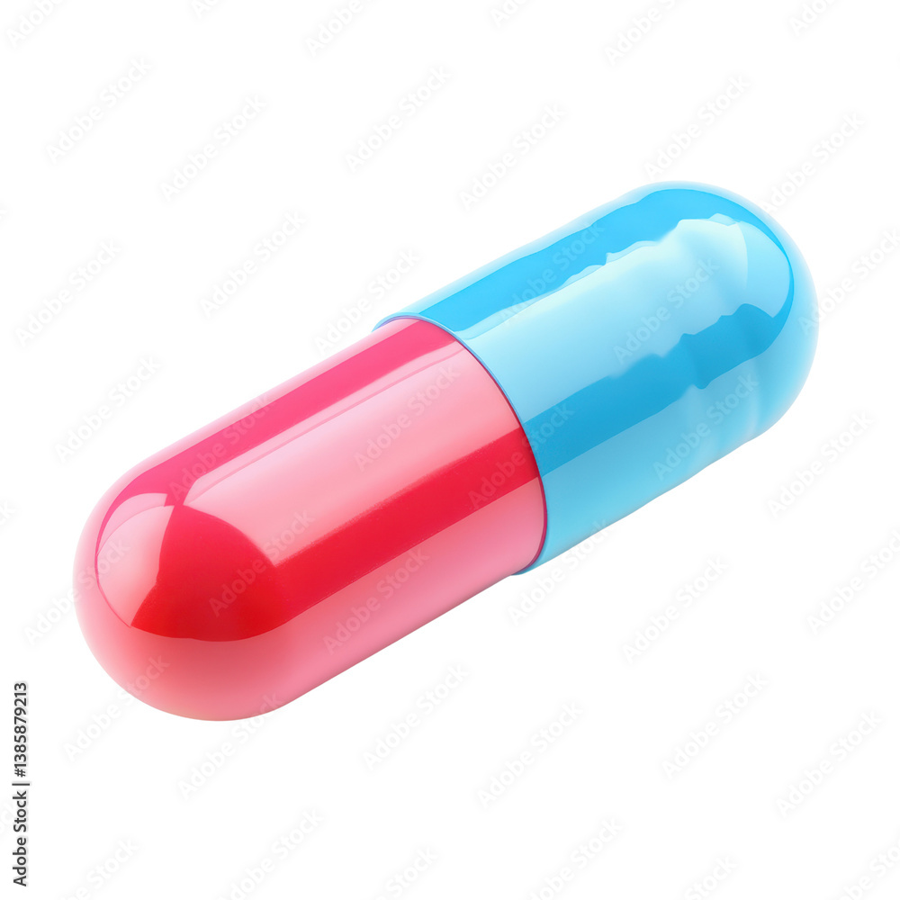 Poster colorful pill pill with intricate patterns displayed against a neutral background for artistic appea