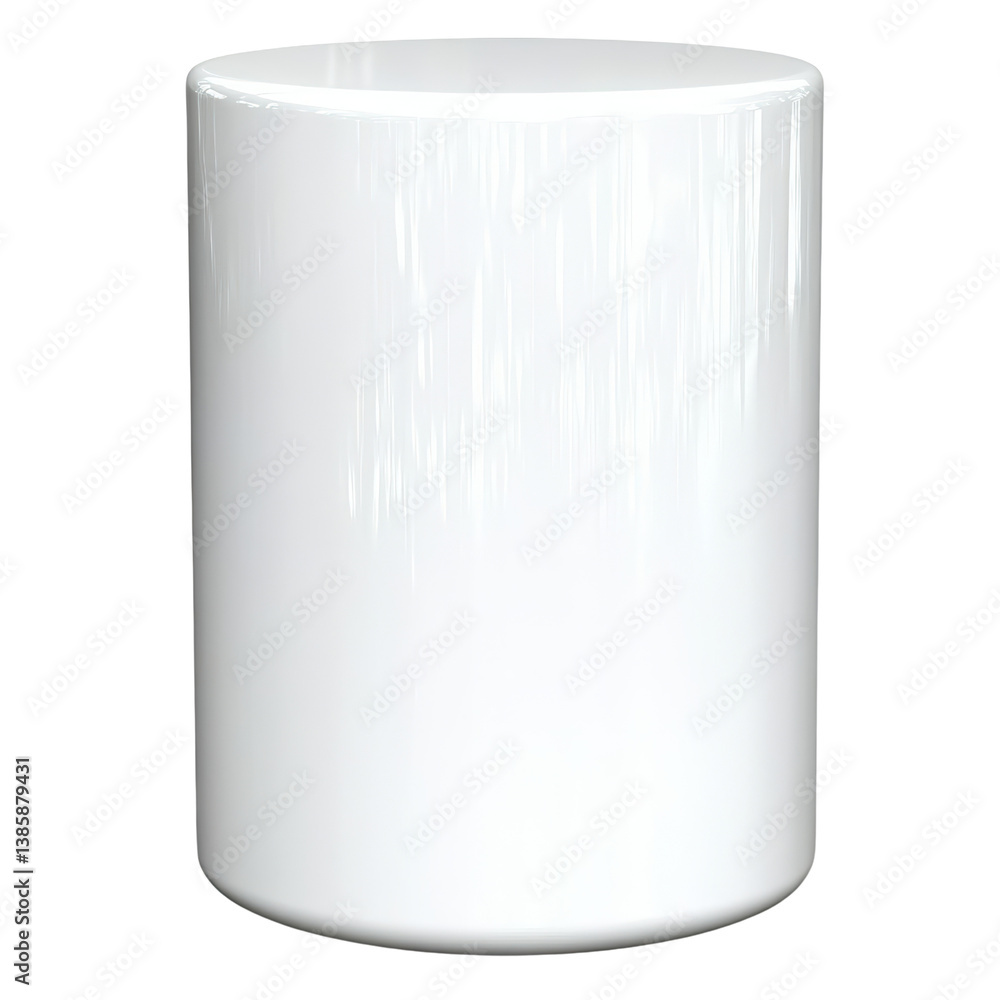 Poster elegant white vase standing alone on a table highlighting its simple design and versatile home decor