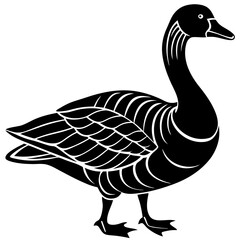 Graceful Goose Silhouette Vector for Nature and Wildlife Designs
