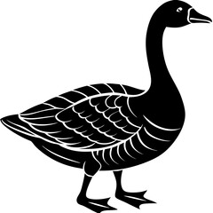 Graceful Goose Silhouette Vector for Nature and Wildlife Designs