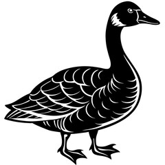 Graceful Goose Silhouette Vector for Nature and Wildlife Designs