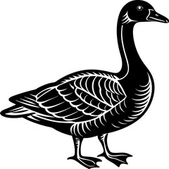 Graceful Goose Silhouette Vector for Nature and Wildlife Designs