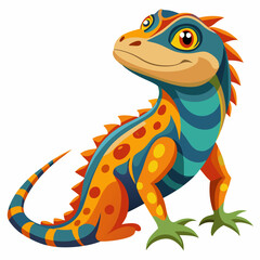 Fototapeta premium Printable lizard vector design – cartoon, clipart, and line art for instant download.