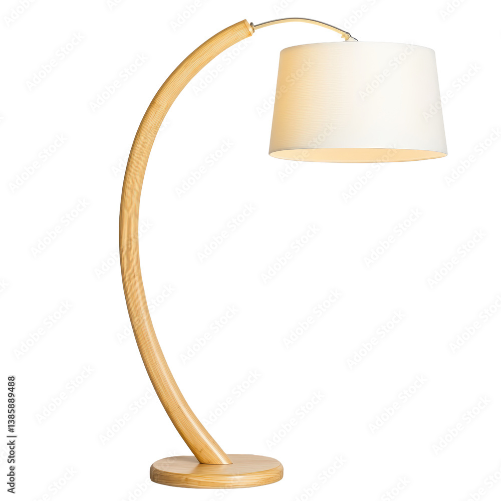Poster sleek and modern lamp on black background illuminating a sophisticated atmosphere with soft warm lig