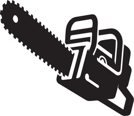 black and white chainsaw