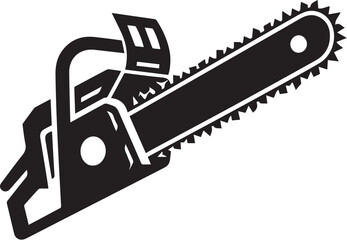 black and white chainsaw