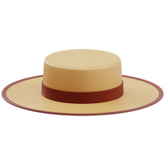 Cordobes Hat 3D Icon Illustration 