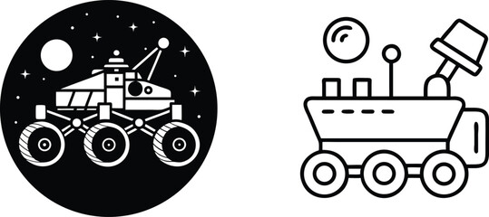 Space Rover Exploration Lunar Missions, Planetary Rovers, Robotic Vehicles © Rita