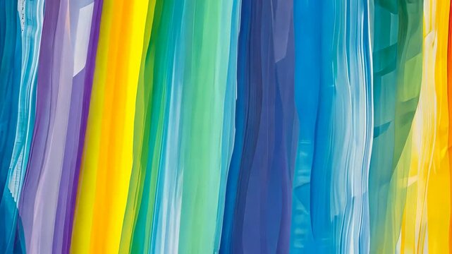 Vertikale Farbbahnen in Regenbogenoptik