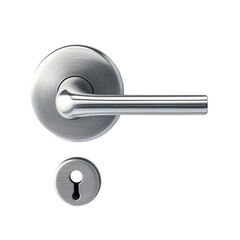 Sleek modern door handle design elegant metal finish home security