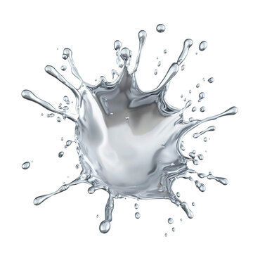 Silver liquid splash dynamic motion abstract art