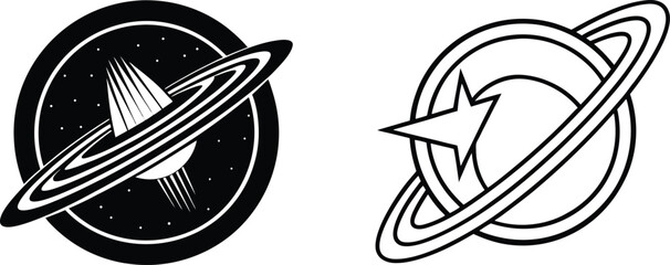 Planetary Ring System, Starburst, Cosmos, Space, Universe, Galaxy, Celestial, Orbit, Design, Icon © Rita