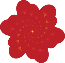 Red Gradient Flower