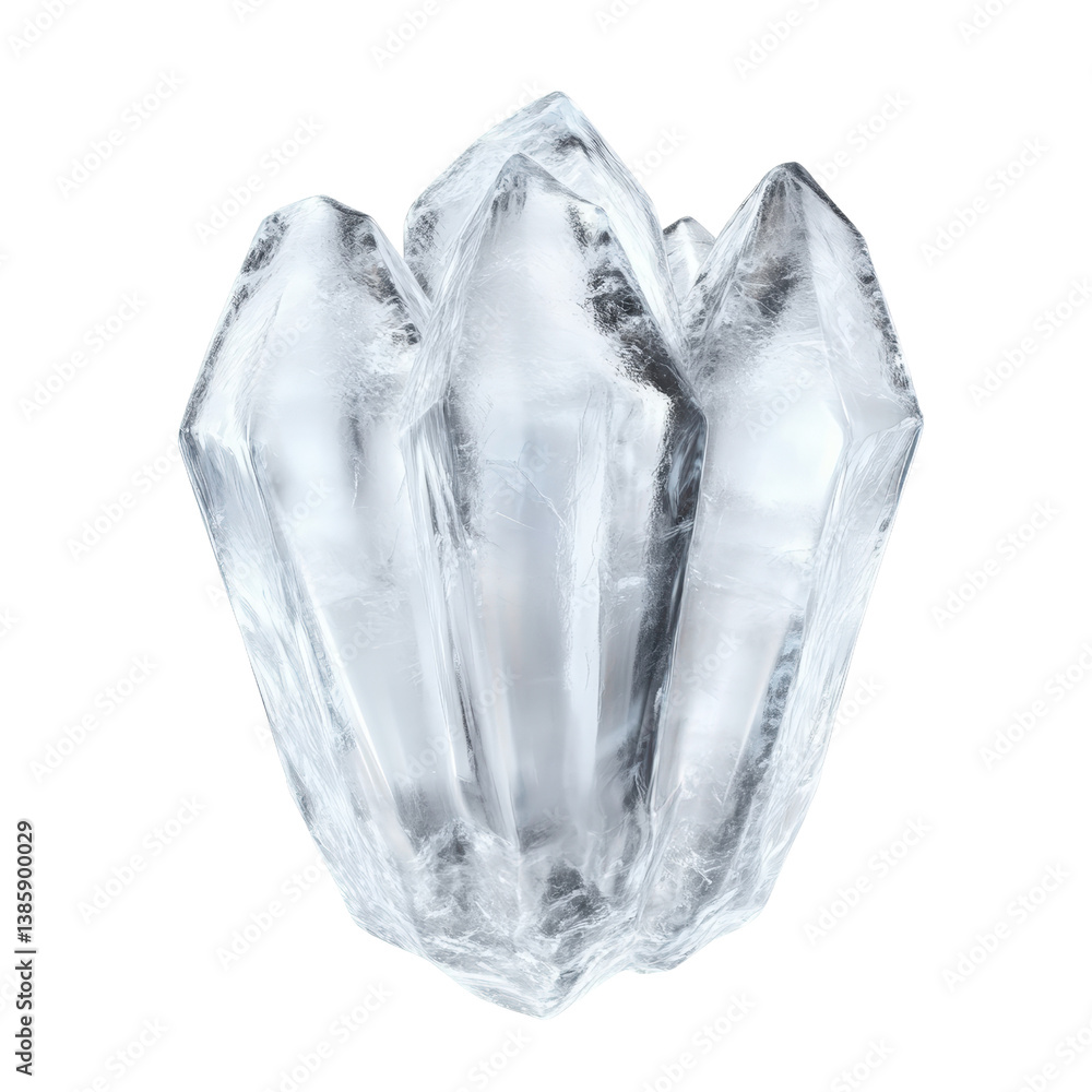 Poster sparkling crystal on a black background highlighting intricate facets and reflections creating a stu