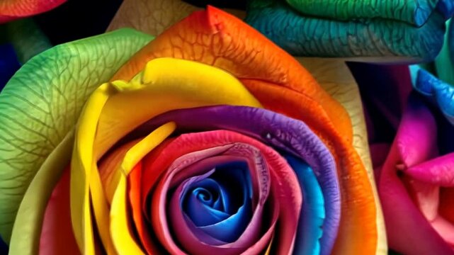 Bunte Wollkn&auml;uel in leuchtenden Farben