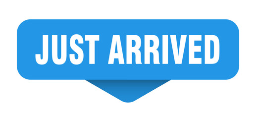 just arrived sticker. just arrived sign on transparent background