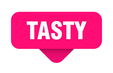 tasty sticker. tasty sign on transparent background