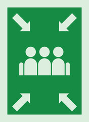 Assembly Point, Emergency Signboard, Evacuation Sign