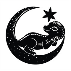 dinosaur silhouette vector style