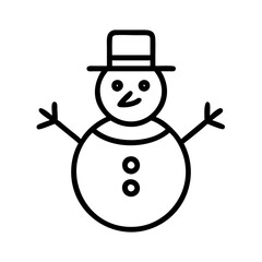 Download cute snowman vector illustration for winter holiday designs and christmas themed projects and decoration
