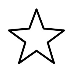 Star outline vector graphic for design projects and creative applications simple star shape illustration 