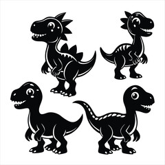 dinosaur silhouette vector style