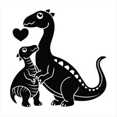 dinosaur silhouette vector style