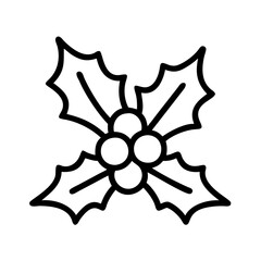 Download outline vector holly berry christmas decoration for holiday season design and graphic resources