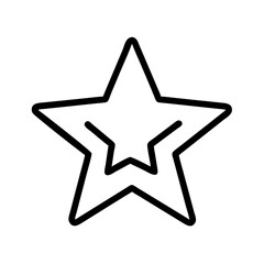 Star outline vector icon illustration, star shape graphic design element, star symbol, black and white drawing