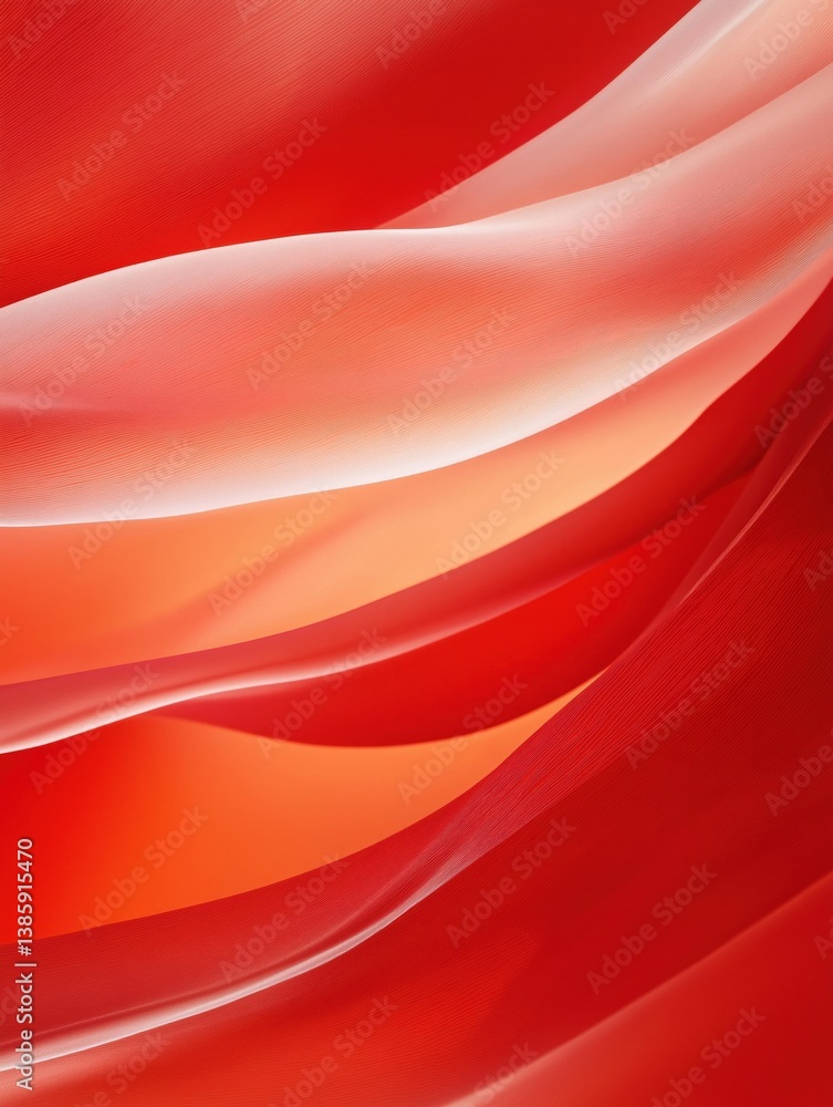Poster abstract digital art piece with a red and orange color scheme. the background is a gradient of red a