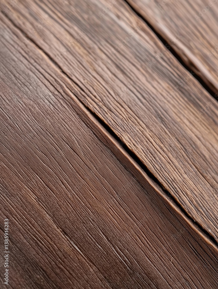 Poster close-up of a wooden surface. the wood appears to be weathered and aged, with a dark brown color. th