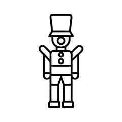Illustration of a toy soldier with hat and uniform vector graphic design for christmas decorations and gifts