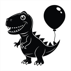 Fototapeta premium dinosaur silhouette vector style
