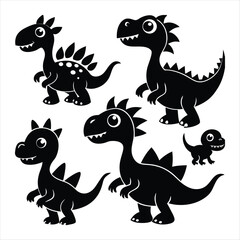dinosaur silhouette vector style