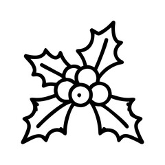 Download christmas holly berry vector icon illustration for holiday season design and decoration needs
