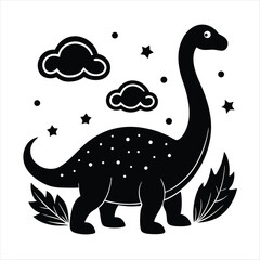 dinosaur silhouette vector style