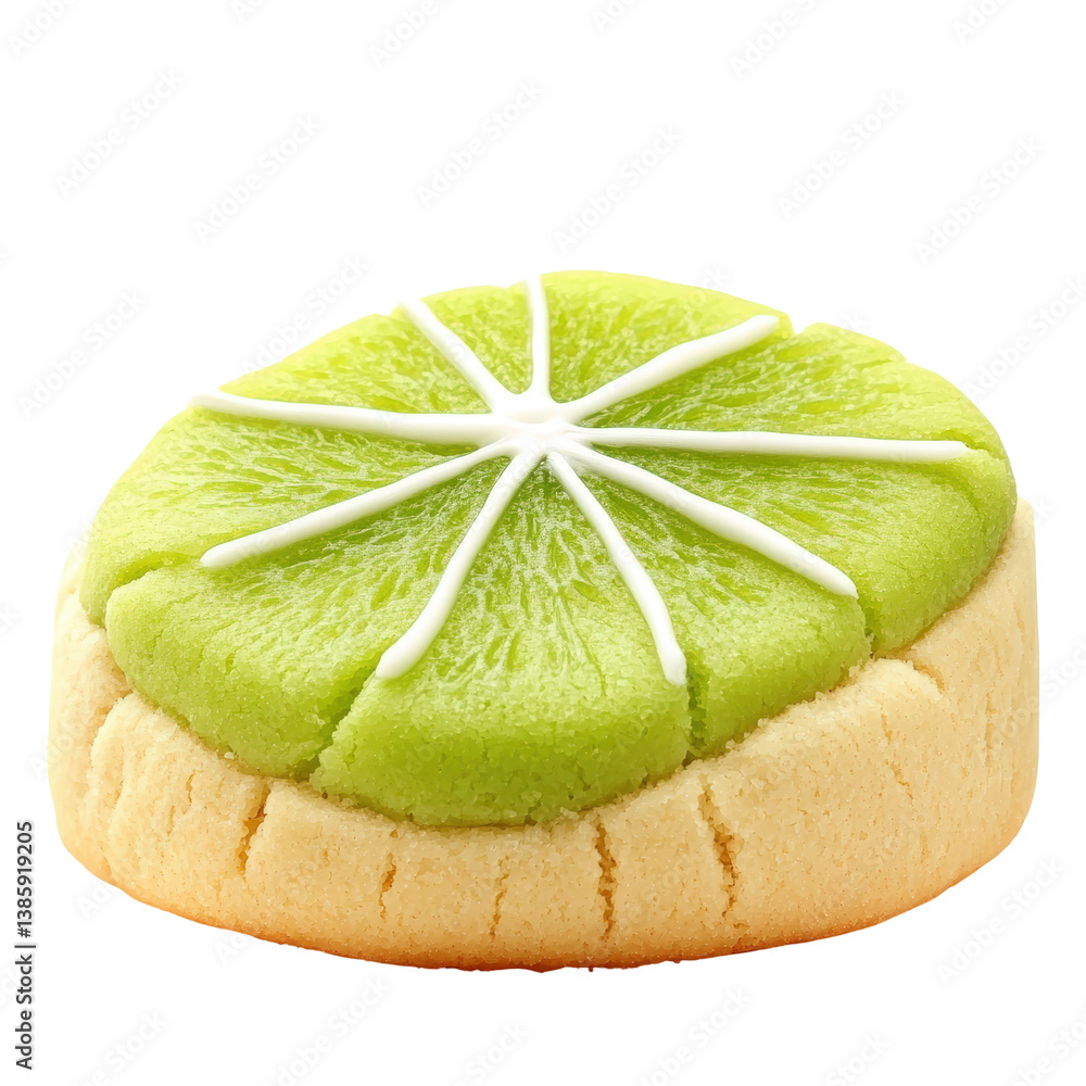 Poster delicious green and white dessert with layered textures and toppings enhanced by an elegant presenta