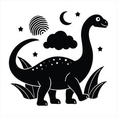 dinosaur silhouette vector style