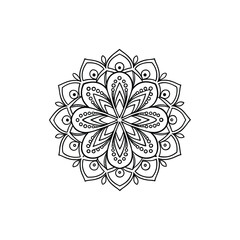 Mandala ornamental round lace pattern