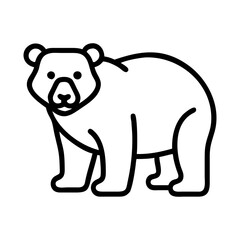 Explore the majestic bear outline vector art illustration for wildlife and nature designs and projects