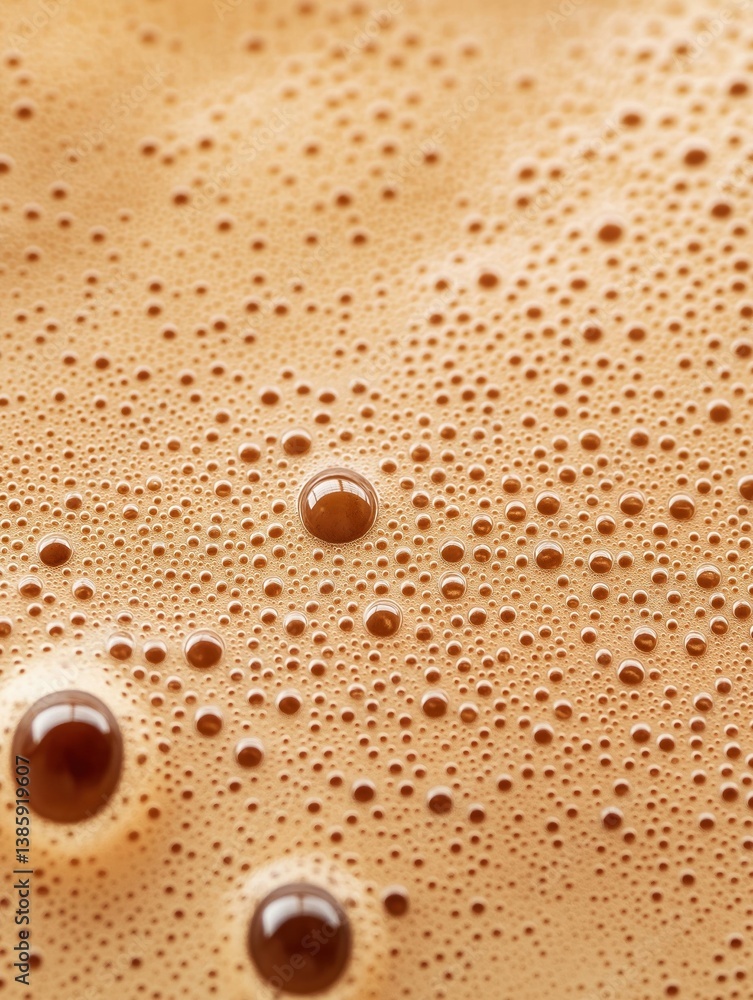 Fototapete close-up of a surface covered in small, circular bubbles. the bubbles are of different sizes and sha