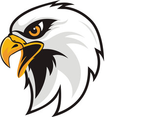 Aggressive Eagle head Mascot Logo Design with Modern illustration Concept Style for Badge and Emblem